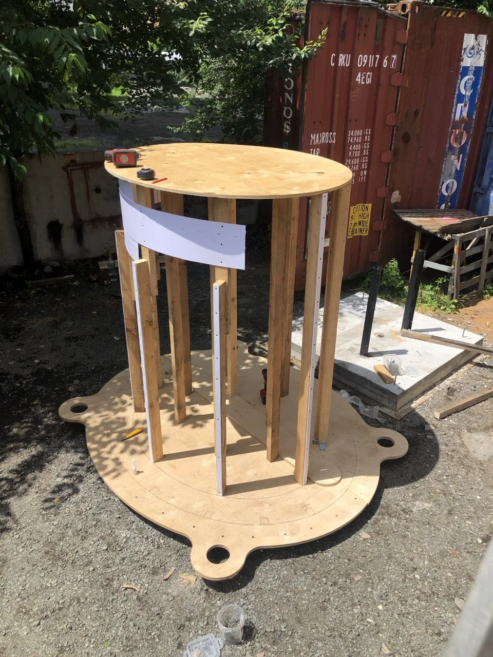 Каркас макета маяка Анива